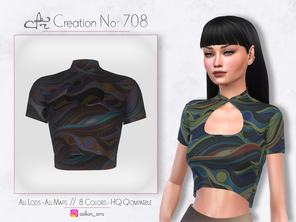 Sims 4 — ACN - 708 by Asilkan — - 8 Colors