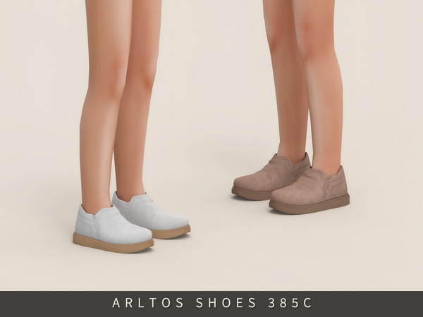 Sims 4 — Suede ankle shoes Child by Arltos — 8 colors.