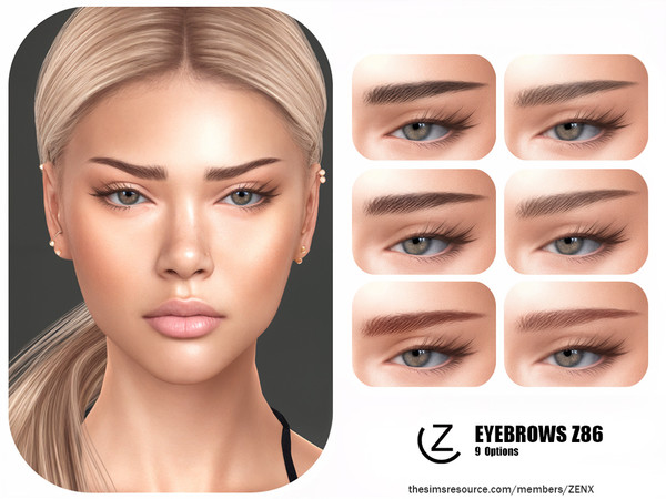 Sims 4 — EYEBROWS Z86 by ZENX — All Age