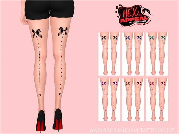 Sims 4 — Random tattoos 107 by ANGISSI — PREVIEWS MADE USING HQ MOD HQ compatible