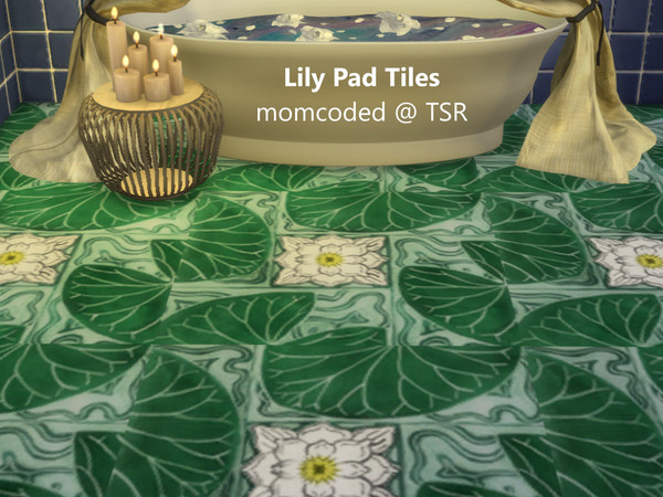 Sims 4 — Lily Pad Tiles by momcoded — Lily pad tiles, base game