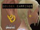 Sims 4 — Golden earrings by 404pixelice — hi! my very first earrings. i've been working my a$$ off to give them a shiny