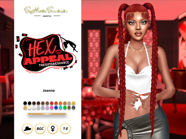 Sims 4 — Joanna Hairstyle by sehablasimlish — hair with two long braids and baby hair