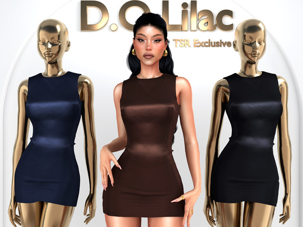 Sims 4 — Satin Mini Dress DO2028 by DOLilac — Custom thumbnail