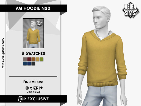 Sims 4 — AM HOODIE N20 by David_Mtv2 — For teen to elder;