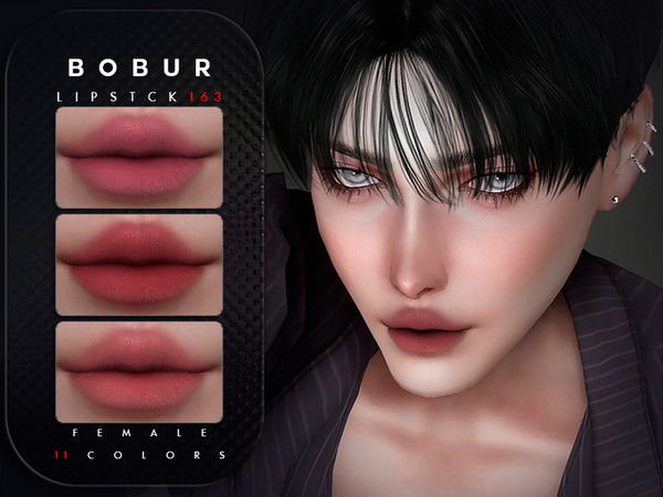 Sims 4 — Matte lipstick with plump lips effect by Bobur2 — Please, before writing where I can download this hair, please