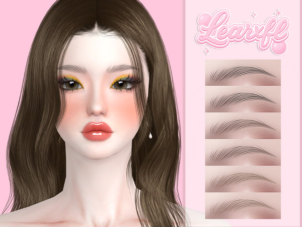 Sims 4 — [Learxfl] Jodie Eyebrows by Learxfl — Eyebrows, 24 swatches , HQ and BGC . Standalone item with thumbnail.