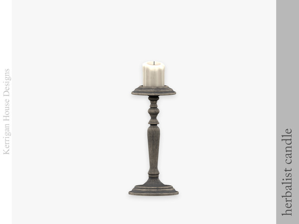 Sims 4 — Herbalist Candle by kerriganhouse — A small decor set for an apothecary or witchy house.