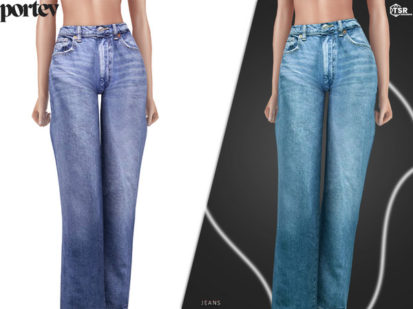 Sims 4 — Jeans by portev — new Mesh 3 colors