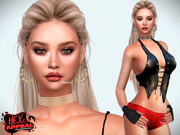 Sims 4 — Hex Appeal - Dania Roldani by DarkWave14 — Download all CC's listed in the Required Tab to have the sim like in