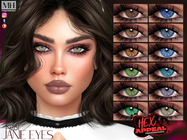 Sims 4 — Hex Appeal - Janie Eyes N281 by MagicHand — Lustful diva eyes for males and females in 16 colors - HQ