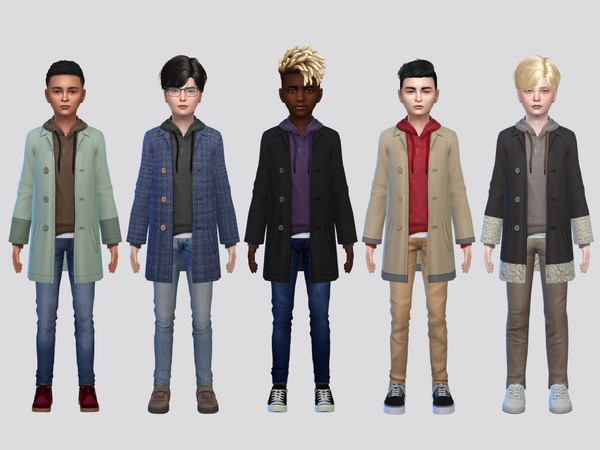Sims 4 — Cedar Coat Jacket Boys by McLayneSims — TSR EXCLUSIVE
