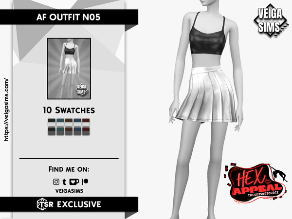 Sims 4 — Hex Appeal - AF OUTFIT N05 by David_Mtv2 — 8 swatches;