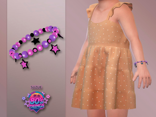 Sims 4 — 80s Things Stella Bracelet Toddler by Suzue — New Mesh (Suzue)