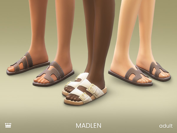 Sims 4 — [Madlen] CozySole Sandals 2 #1.package by Madlen — Say hello to the comfiest slides ever! The CozySole sandals