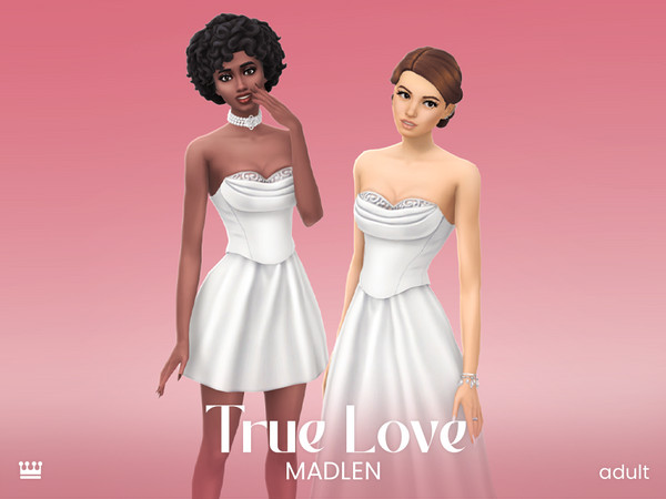 Sims 4 — [Madlen] True Love Dress 3.package by Madlen — From flirty dates to wedding bells - Love is in the air!