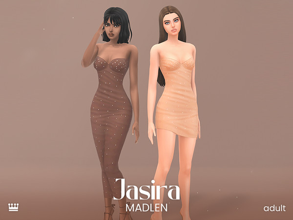 Sims 4 — [Madlen] Jasira Dress (Long).package by Madlen — Subtle yet striking! These semi-transparent, skin tight dresses
