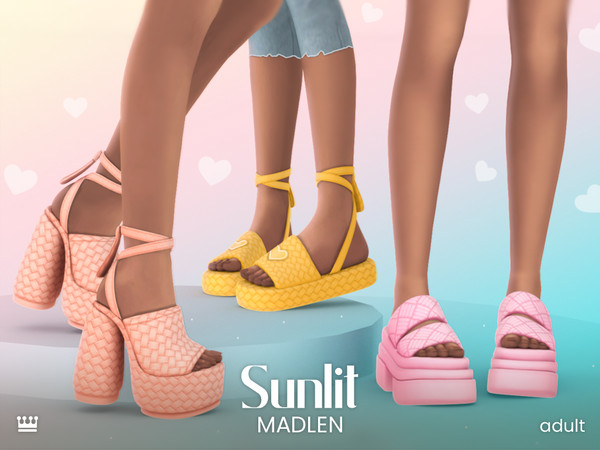 Sims 4 — [Madlen] Sunlit Sandals 1.package by Madlen — These shoes will keep you comfortable and fashionable all season