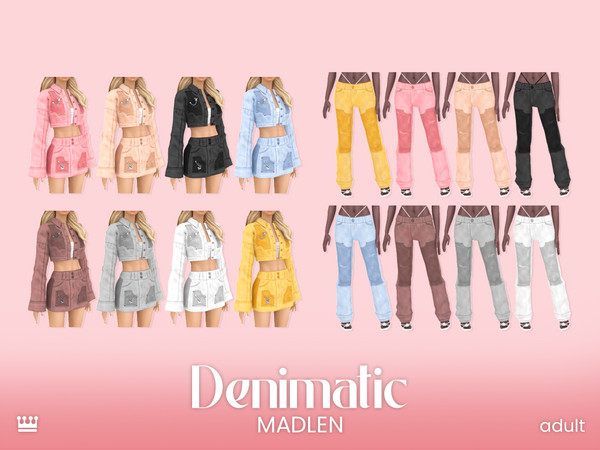 Sims 4 — [Madlen] Denimatic Pants.package by Madlen — Channelling Y2K flair with a modern twist! Baggy distressed jacket