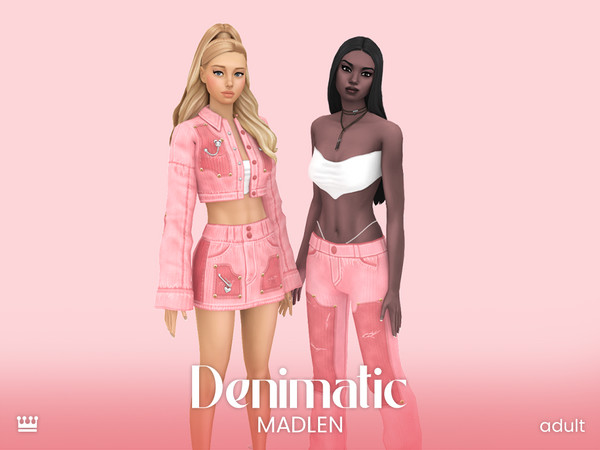 Sims 4 — [Madlen] Denimatic Top.package by Madlen — Channelling Y2K flair with a modern twist! Baggy distressed jacket