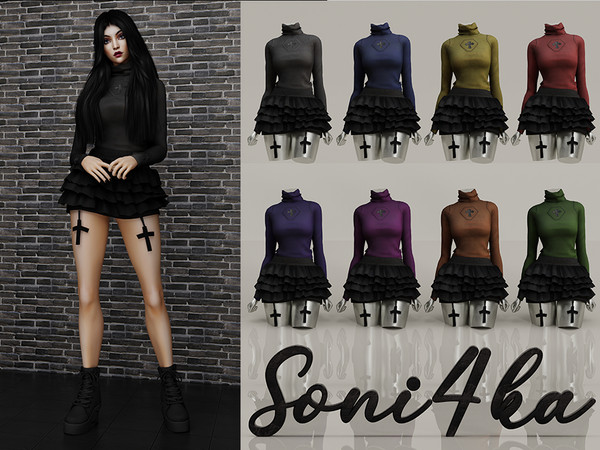 Sims 4 — Cross Set by Soni4kaaaa — Female Teen to Elder