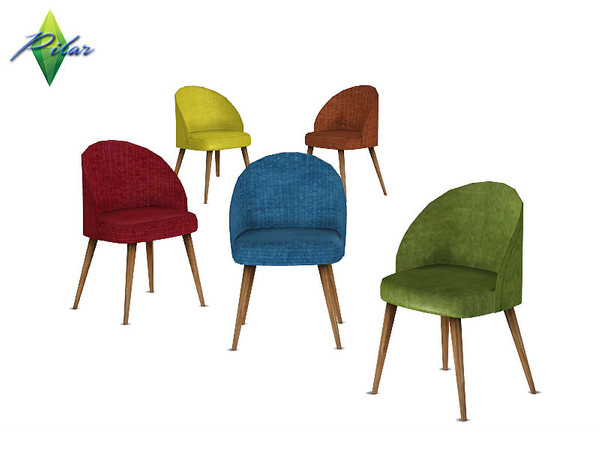 Sims 4 — Brazil Chair by Pilar — Vibrant colors and exotic woods