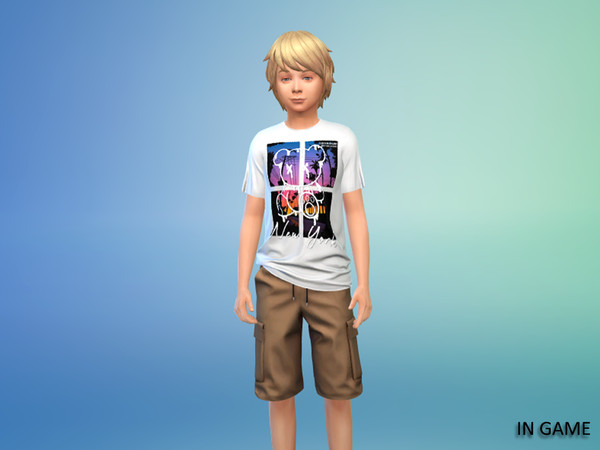 Sims 4 — (Wisteria) Logan_Shorts for children.package by WisteriaSims — Cool just like the grown ups Perfect for