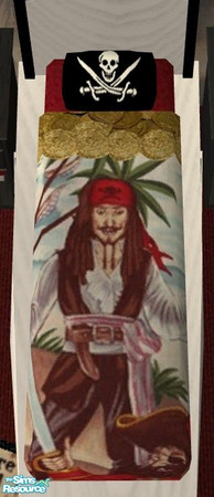 Sims 2 — Pirates Bedroom - Bedding by Riverwillows — A terrific kids room with full pirate theme! By Riverwillows.