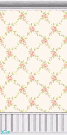 Sims 2 — White Borders Wall Set - Wall 2 by filizk — Modified Maxis wall with white borders in 7 different textures. 