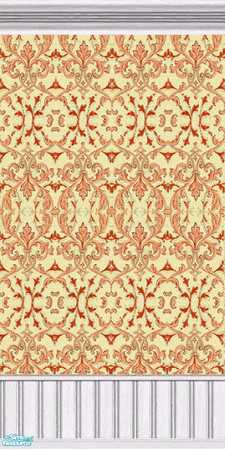 Sims 2 — White Borders Wall Set - Wall 7 by filizk — Modified Maxis wall with white borders in 7 different textures. 