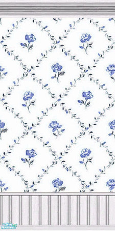 Sims 2 — White Borders Wall Set - Wall 6 by filizk — Modified Maxis wall with white borders in 7 different textures. 