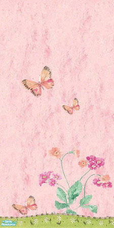 Sims 2 — Princess Wall Set - Sides 2 by filizk — Your little sims will feel like a princess in a room decorated with