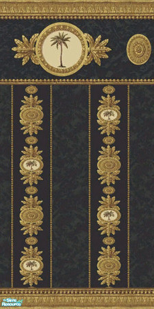 Sims 2 — Fancy Palms Wall Set - Wall 3 by filizk — These extravagant wallpapers are for those sims who wouldn\'t settle