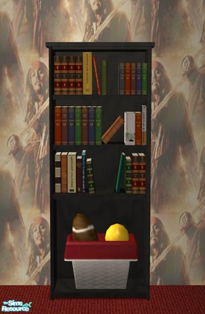 Sims 2 — Pirates Bedroom - Bookcase by Riverwillows — A terrific kids room with full pirate theme! By Riverwillows.