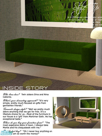 Sims 2 — Broad Leaf Living/Dining - Nanshi Mango-garance-chaise-recol by Nanshi — Based on MangoSims set Garance. You