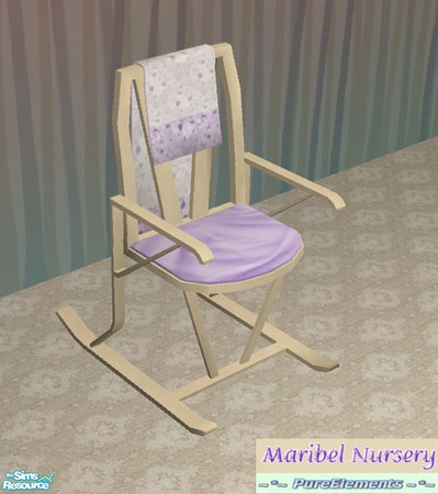 Sims 2 — Maribel Nursery - Rocking Chair by SaeraMaples — A cute nursery with flowery and light textures.