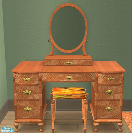 Sims 2 — TC 64 Seven bedroom - Vanity by H3wwy — A maxis bedroom in warm Fall colours, Textures provided by Luvmy7.