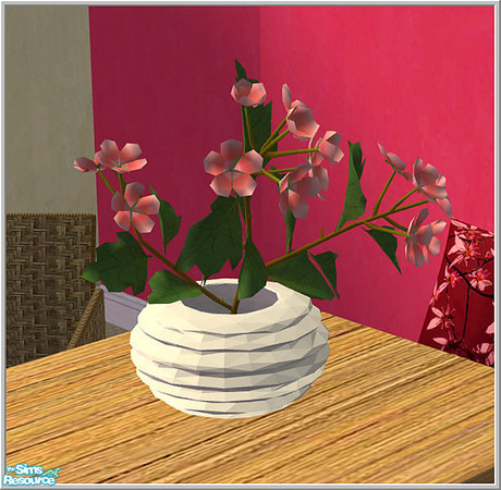 Sims 2 — modern asia dining - B43 Vase Cherry Blossom Mesh by Birgit43 — 