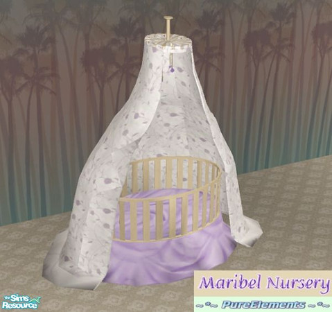 Sims 2 — Maribel Nursery - Crib by SaeraMaples — A cute nursery with flowery and light textures.