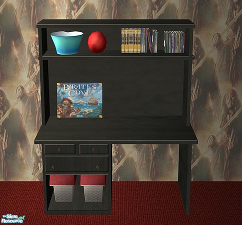 Sims 2 — Pirates Bedroom - Desk by Riverwillows — A terrific kids room with full pirate theme! By Riverwillows.