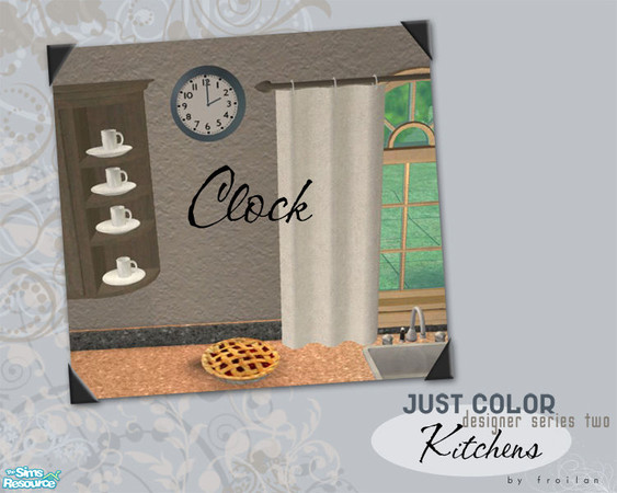 Sims 2 — Just Color Series Two - Kitchen - Clock,Twilight by froilan — Just color and nothing more. Decorate your