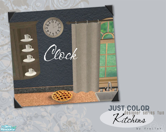 Sims 2 — Just Color Series Two - Kitchen - Clock, Millstone by froilan — Just color and nothing more. Decorate your