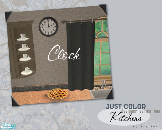 Sims 2 — Just Color Series Two - Kitchen - Clock, Midnight by froilan — Just color and nothing more. Decorate your