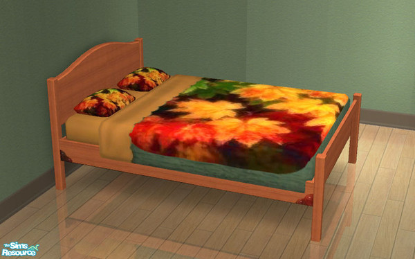 Sims 2 — TC 64 Seven bedroom - Bed by H3wwy — A maxis bedroom in warm Fall colours, Textures provided by Luvmy7.