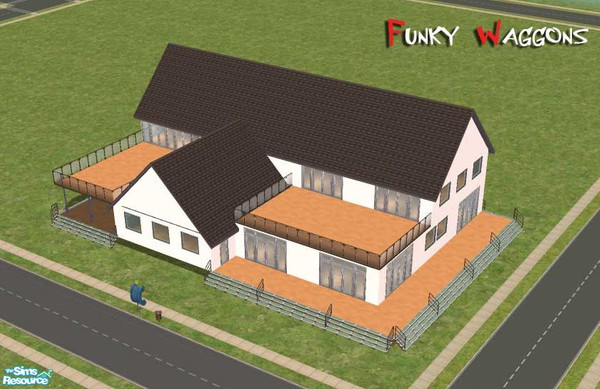 Sims 2 — Modern Style 2 Story Community Building by FunkyWaggons — A Modern style building wich was built for space and