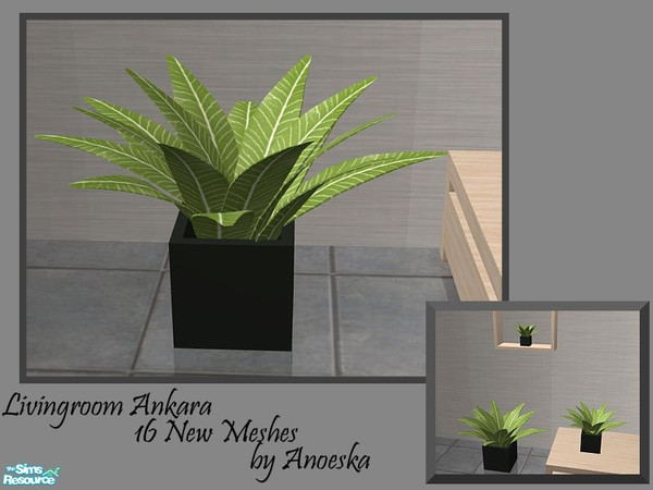 Sims 2 — Ankara Livingroom Plant Large by AnoeskaB — Large sized Plant. Part of the Ankara Livingroom.