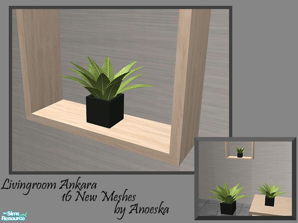Sims 2 — Ankara Livingroom Plant Small by AnoeskaB — Small sized Plant. Part of the Ankara Livingroom.