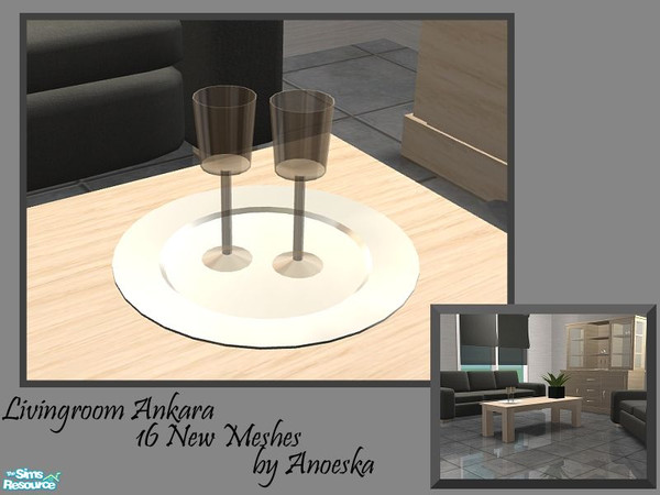 Sims 2 — Ankara Livingroom Tray with Glasses by AnoeskaB — Deco tray with glasses. Part of the Ankara Livingroom.