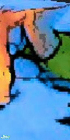 Sims 2 — Finding Elvis Wall Mural 2 of 3 by coaletmerrill — A tribute to Elvis...my pet goldfish. (2 of 3 wallpapers) To