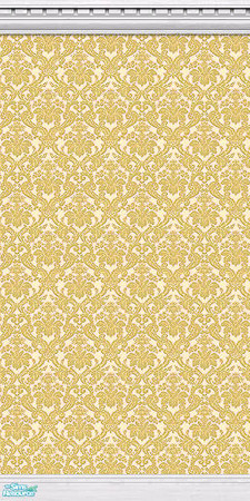 Sims 2 — Silken Elegance Walls - Yellow - 01 by elektra274 — 1 of 10 coordinated wallpapers. Matching floors are also